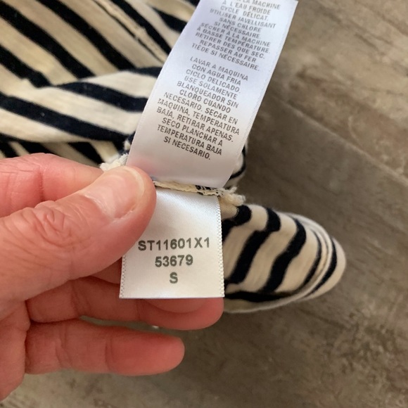 Splendid French Stripe Bell Sleeve Top Cream/Black - Picture 5 of 5